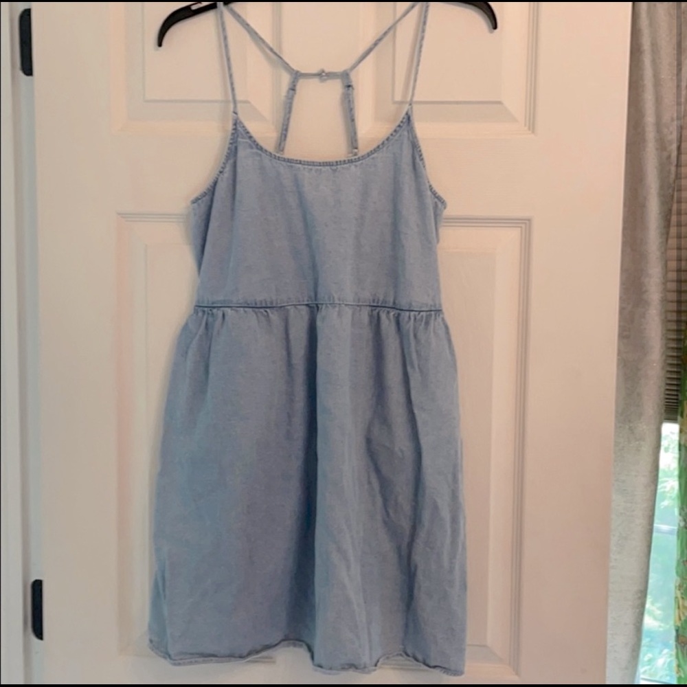 American eagle light demi strap dress 2 pockets sz S